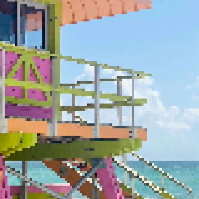 Pixelate processed image preview